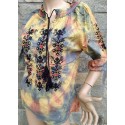 Tie Dye Top Embroidered from India