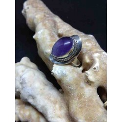 Amethyst Handmade Silver 925 Ring from India