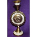 Candleholder ,Mother of pearl & Bronze from India